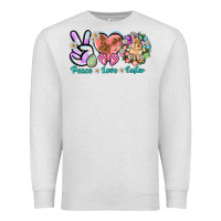 Oatmeal Heather Peace love Easter Day Premium Sweatshirt - HowdyJamesFarm