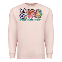 Pale Pink Peace love Easter Day Premium Sweatshirt - HowdyJamesFarm
