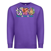 Purple Peace love Easter Day Premium Sweatshirt - HowdyJamesFarm