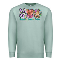 Seafoam Peace love Easter Day Premium Sweatshirt - HowdyJamesFarm