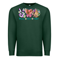 Sports Green Peace love Easter Day Premium Sweatshirt - HowdyJamesFarm