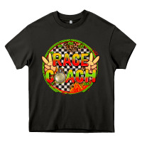 Asphalt Race coach with leopard and peace hand Heavy Core Tee - AdoDesignShop