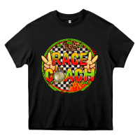 Black Race coach with leopard and peace hand Heavy Core Tee - AdoDesignShop
