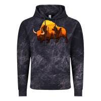 Cloud Black western bison Vintage Hoodie - Jasminsmagicworld