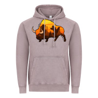 Vintage Zinc western bison Vintage Hoodie - Jasminsmagicworld