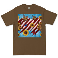 Cacao western star with sunflower seamless pattern Premium Tee - BundleAndBundleShop