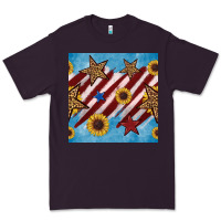 Plum western star with sunflower seamless pattern Premium Tee - BundleAndBundleShop