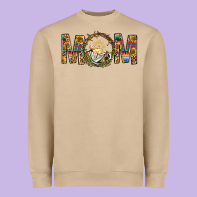 Western Mom With Baby Jesus Heavyweight Sweatshirt Designed By Bundleandbundleshop