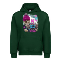 Forest Green skeleton baby it's cold outside Urban Hoodie - FaDigitalArtStudio