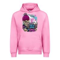 Fuchsia Pink skeleton baby it's cold outside Urban Hoodie - FaDigitalArtStudio
