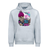 Heather Grey skeleton baby it's cold outside Urban Hoodie - FaDigitalArtStudio