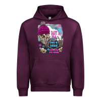 Mauve Wine skeleton baby it's cold outside Urban Hoodie - FaDigitalArtStudio