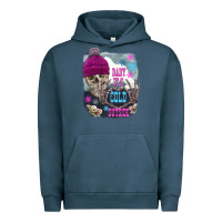 Pigment Midnight Navy skeleton baby it's cold outside Urban Hoodie - FaDigitalArtStudio