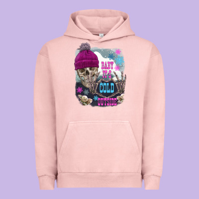 Skeleton Baby It's Cold Outside Urban Hoodie Designed By Fadigitalartstudio