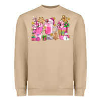 Mushroom Pink Christmas Coffee Cups Bbs Heavyweight Sweatshirt - BundleAndBundleShop
