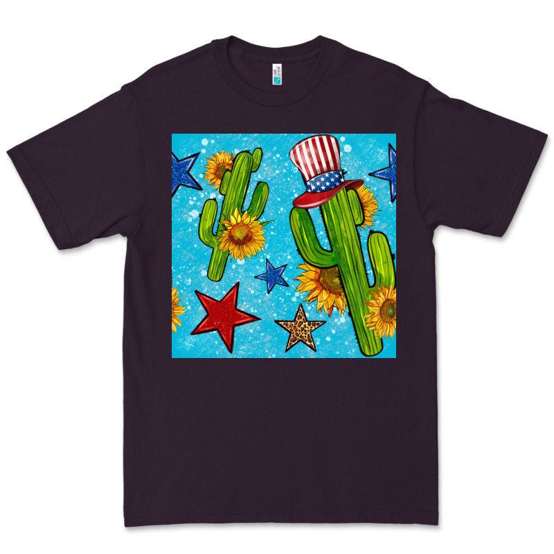 4th Of July Cacti Seamless Pattern Premium Tee by BundleAndBundleShop | Teevron