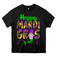 Black happy mardi gras y'all gnome Heavy Core Tee - JahusDesignShop