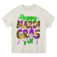 Cream happy mardi gras y'all gnome Heavy Core Tee - JahusDesignShop
