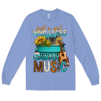 Colony Blue Just A Girl Who Loves Country Music Long Sleeve Tee - BundleAndBundleShop