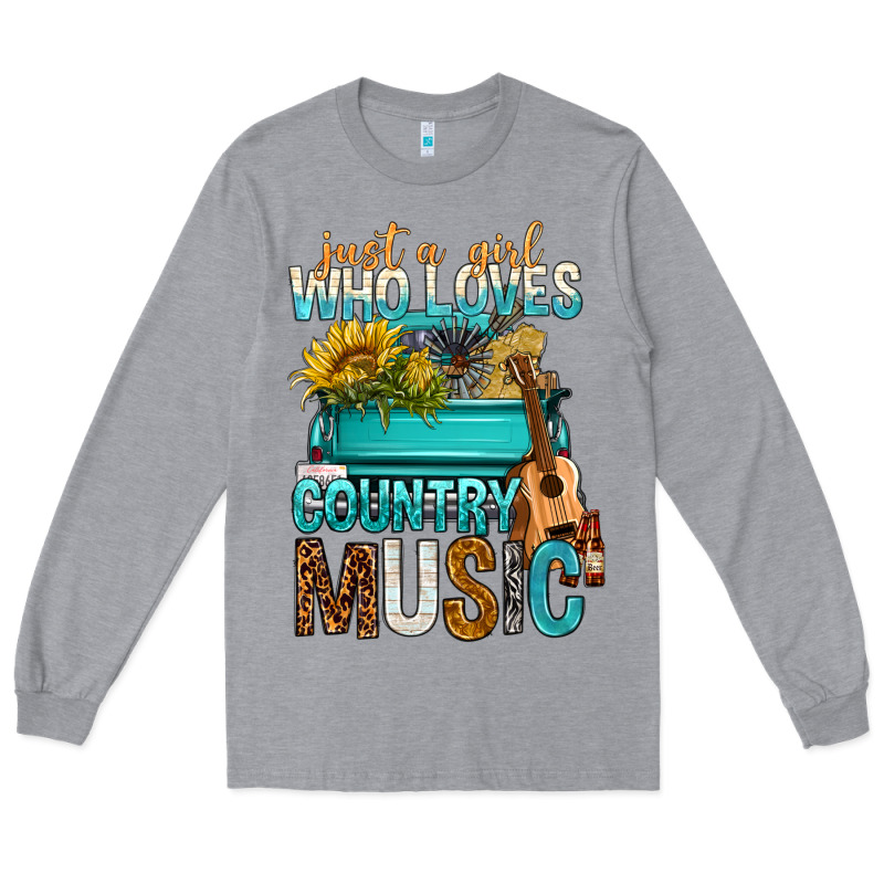 Just A Girl Who Loves Country Music Long Sleeve Tee by BundleAndBundleShop | Teevron