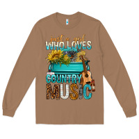 Toasted Coconut Just A Girl Who Loves Country Music Long Sleeve Tee - BundleAndBundleShop