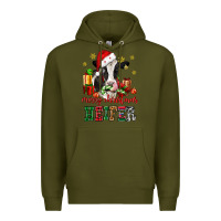 Army Green merry christmas heifer cow Premium Hoodie - CowGirlArtShop