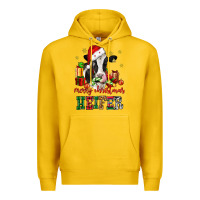 Lemon merry christmas heifer cow Premium Hoodie - CowGirlArtShop