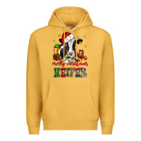 Mustard merry christmas heifer cow Premium Hoodie - CowGirlArtShop