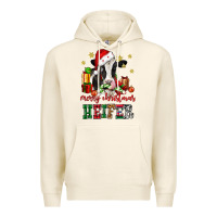 Tofu merry christmas heifer cow Premium Hoodie - CowGirlArtShop