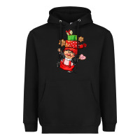 Black cute christmas girl gnome Heavyweight Hoodie - CowGirlArtShop