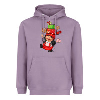 Lavender cute christmas girl gnome Heavyweight Hoodie - CowGirlArtShop