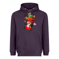 Plum cute christmas girl gnome Heavyweight Hoodie - CowGirlArtShop