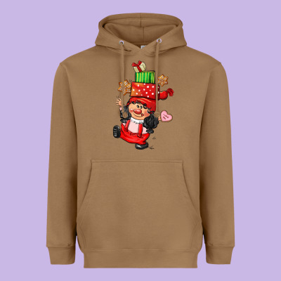 Cute Christmas Girl Gnome Heavyweight Hoodie Designed By Cowgirlartshop