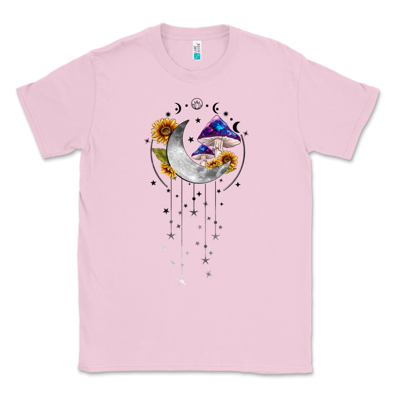 Moon And Mushrooms With Sunflower Classic Tee by MaliasSmallBusiness | Teevron