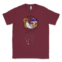 Burgundy moon and mushrooms with sunflower Classic Tee - MaliasSmallBusiness