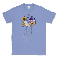 Colony Blue moon and mushrooms with sunflower Classic Tee - MaliasSmallBusiness