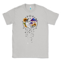 Moon Dust moon and mushrooms with sunflower Classic Tee - MaliasSmallBusiness