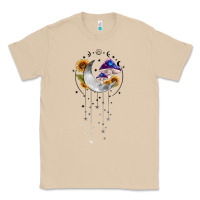 Mushroom moon and mushrooms with sunflower Classic Tee - MaliasSmallBusiness