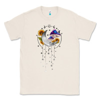 Natural moon and mushrooms with sunflower Classic Tee - MaliasSmallBusiness