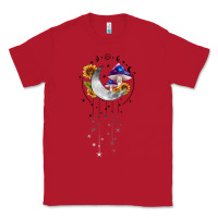 Red moon and mushrooms with sunflower Classic Tee - MaliasSmallBusiness