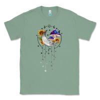 Sage moon and mushrooms with sunflower Classic Tee - MaliasSmallBusiness