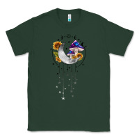 Sports Green moon and mushrooms with sunflower Classic Tee - MaliasSmallBusiness
