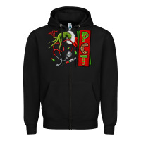 Black Christmas Character Nurse Zipper Hoodie - NancyCooperArtShop
