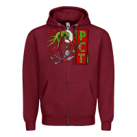 Burgundy Christmas Character Nurse Zipper Hoodie - NancyCooperArtShop