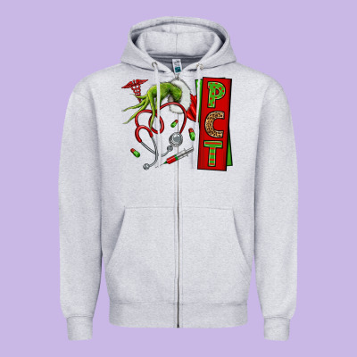 Christmas Character Nurse Zipper Hoodie Designed By Nancycooperartshop
