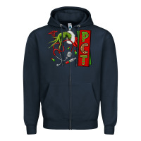 Navy Christmas Character Nurse Zipper Hoodie - NancyCooperArtShop
