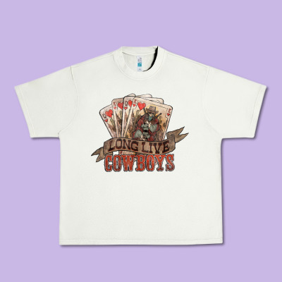Long Live Cowboys Cards Urban Heavy Tee Designed By Nancycooperartshop