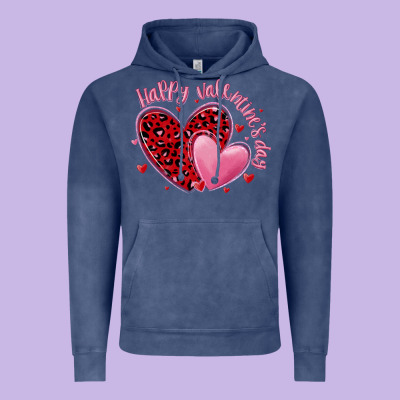 Happy Valentine's Day Hearts Vintage Hoodie Designed By Maliassmallbusiness