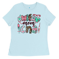 Baby Blue wife mom cna certified nursing assistant Ladies Tee - RanaPortraitStore