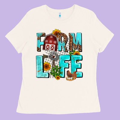 Farm Life Ladies Tee Designed By Adodesignshop